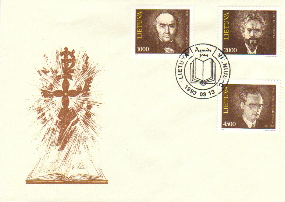 Lithuania Scott 446-448 Unaddressed.