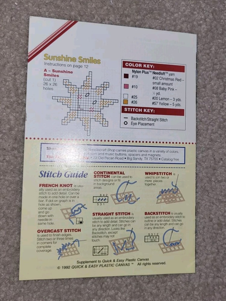 Quick & Easy Plastic Canvas Bazaar Best Sellers 15 Patterns