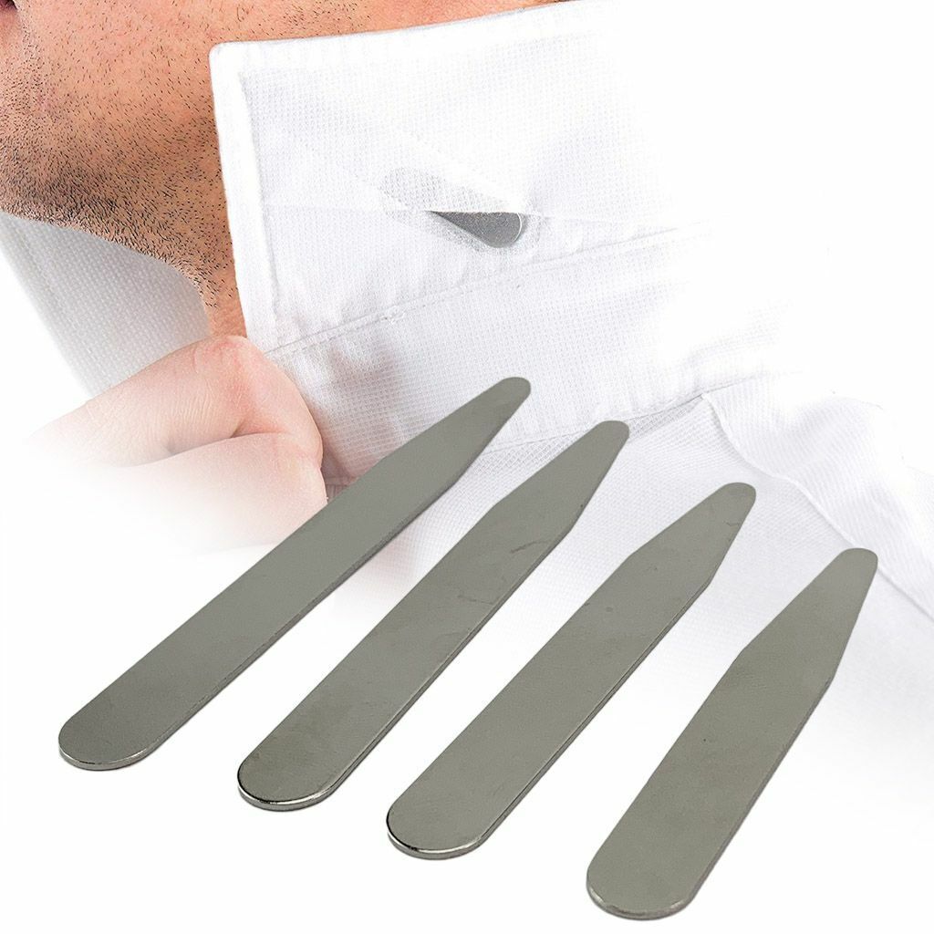 20/36/40Pcs Metal Collar Stays 10 Magnets 4 Sizes With Box For Men Dress Shirts