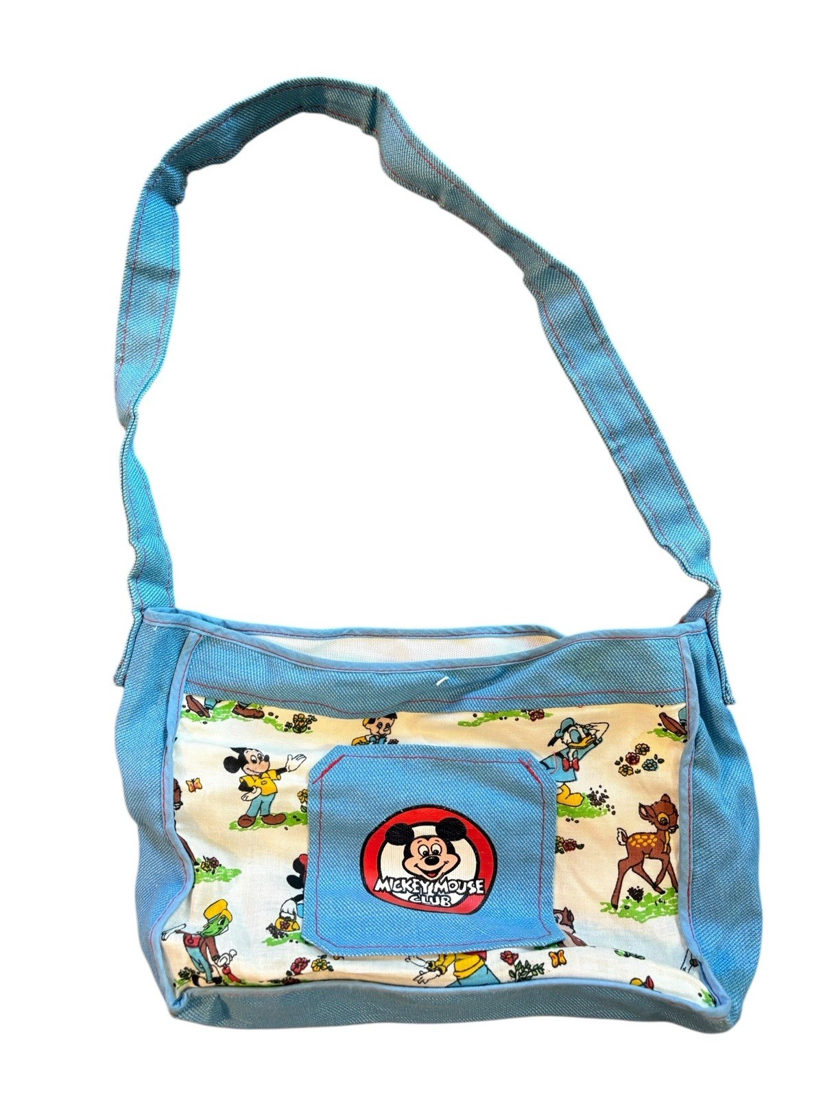 Vintage Mickey Mouse Club Disney Crossbody Purse Blue