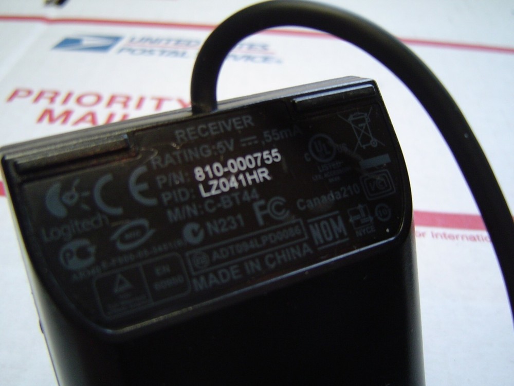 OEM Logitech C-BT44 810-000755 Wireless USB Computer Keyboard & Mouse Receiver