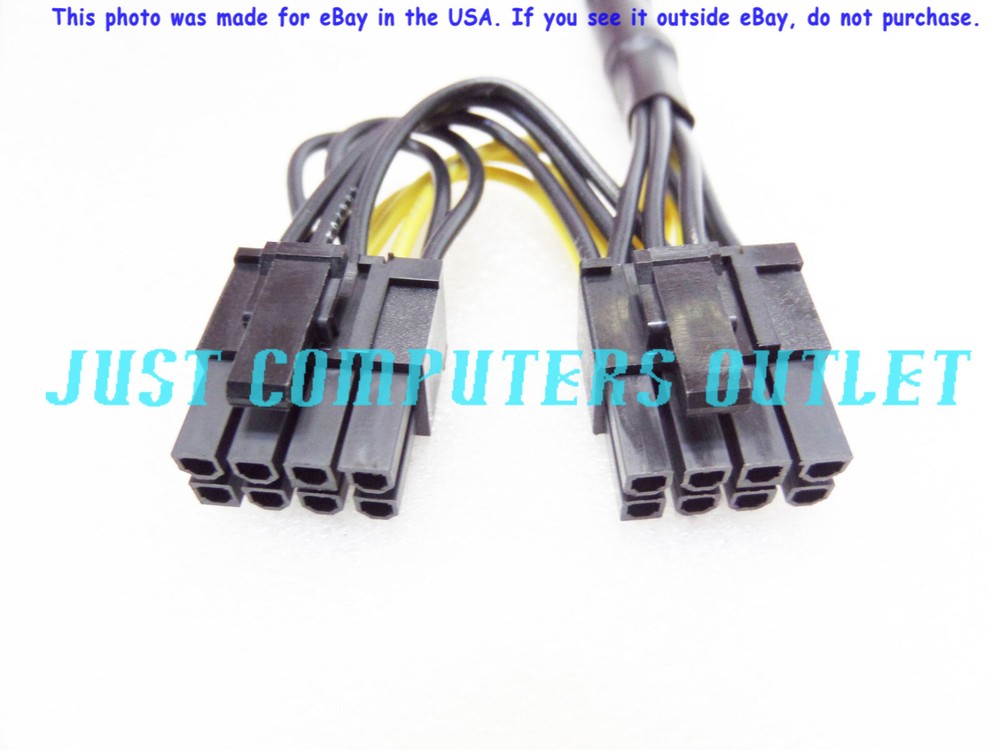 🔥 (30+4)" Mac Pro Pixlas Mod Dual 6+2 PCI-E GPU Power Cable w/Quick Crimp Conn.