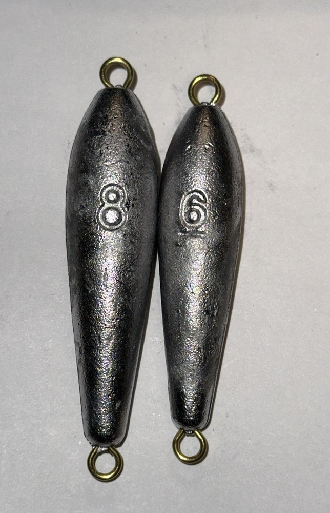 Trolling Sinker Torpedo Inline Weight 6 oz & 8 oz