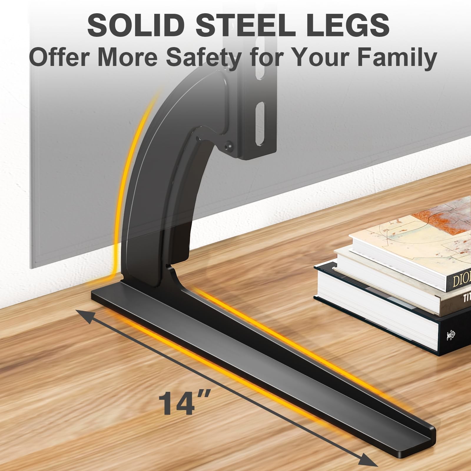 Universal Table Top TV Stand Mount for 27 30 32 37 40 43 47 50 55 60 65 Inch