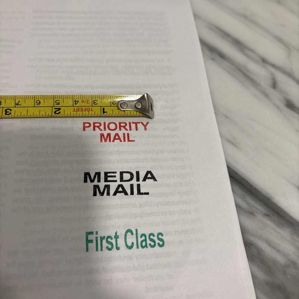 Self Inking Rubber Stamp FIRST CLASS PRIORITY MAIL & MEDIA MAIL Medium Size