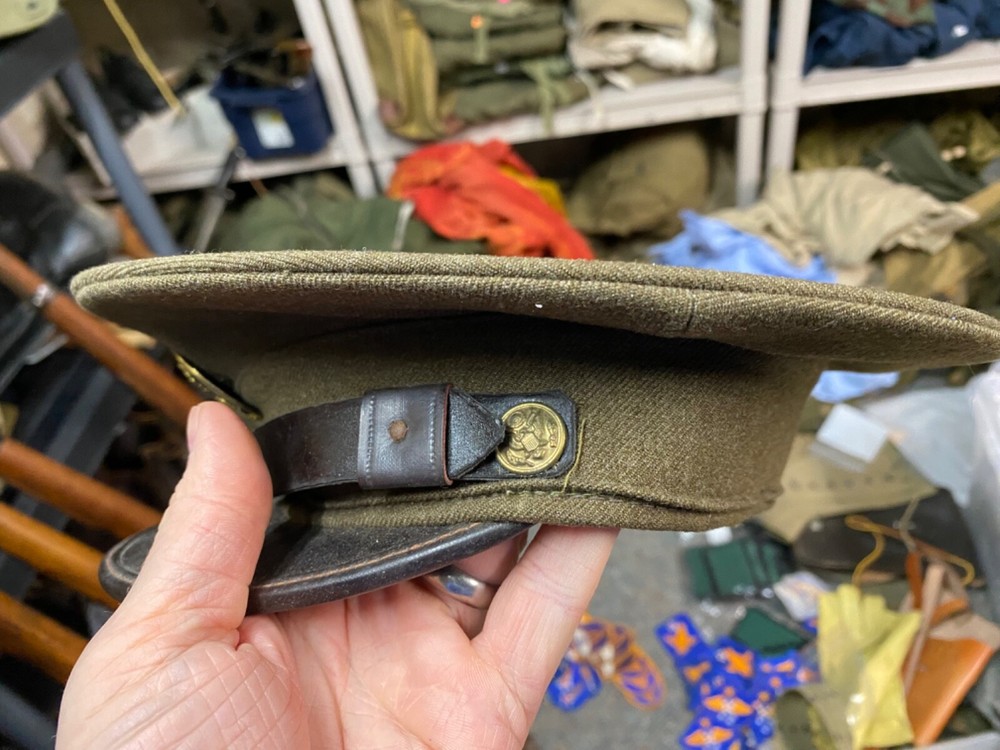 ORIGINAL WWII US ARMY EM NCO M1938 CLASS A CRUSHER CAP HAT- SIZE 6 3/4, SMALL