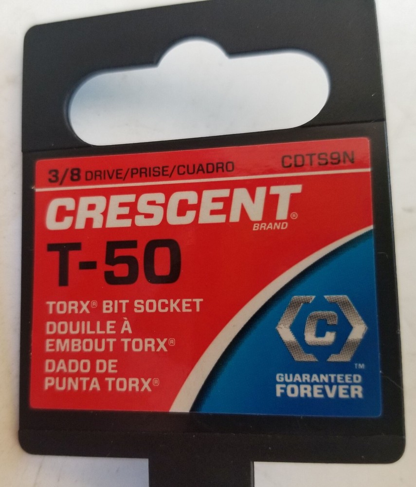One(1) Crescent T-50 3/8" Drive CDTS9N Torx Bit Socket