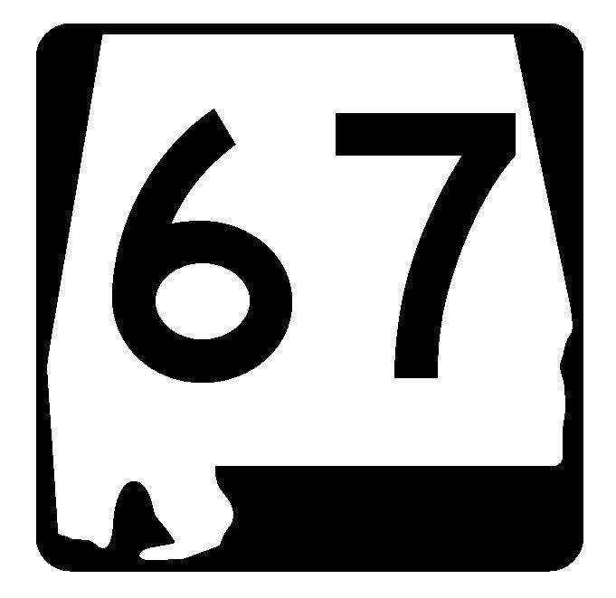 Alabama State Route 67 Sticker Decal