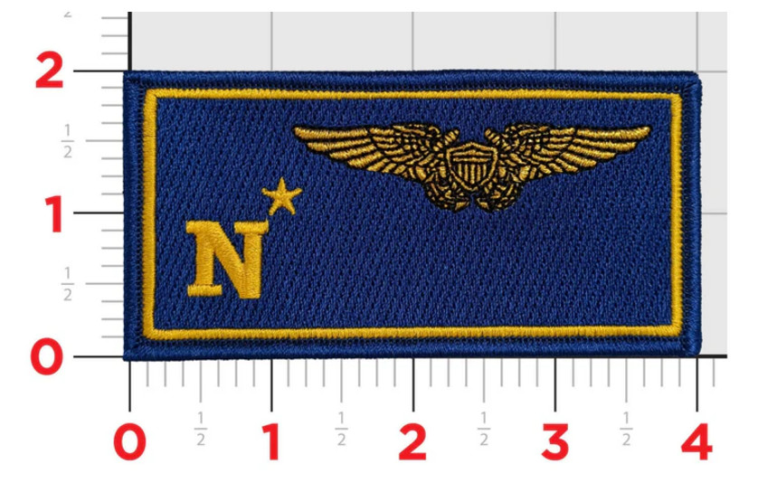 NAVAL ACADEMY NAME TAG NFO EMBROIDERED PATCH WITH HOOK & LOOP