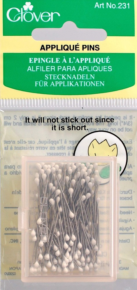 Clover 231 Applique Pins, 150 EA Per Pack