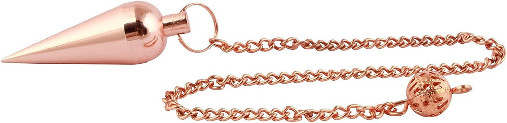 Long Cone Pendulum, Copper Metal Pendulum, Healing Dowsing Pendulum, Divination