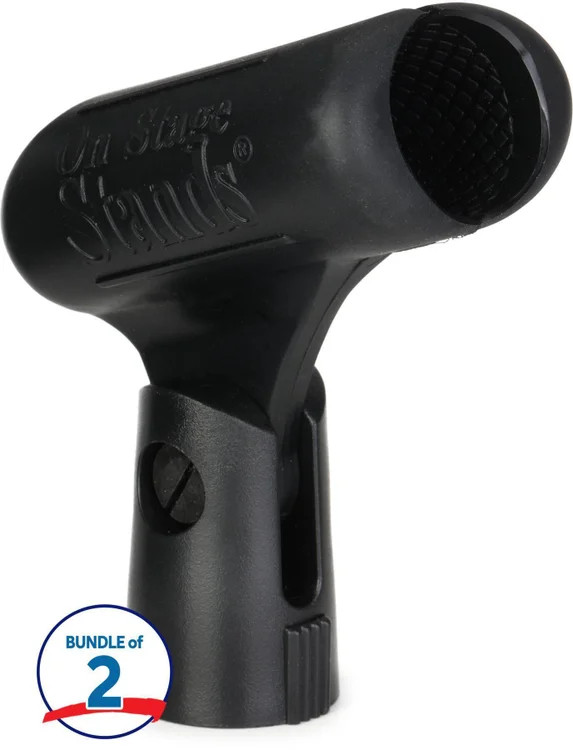 On-Stage Stands MY100 Mic Clip 2-pack Bundle