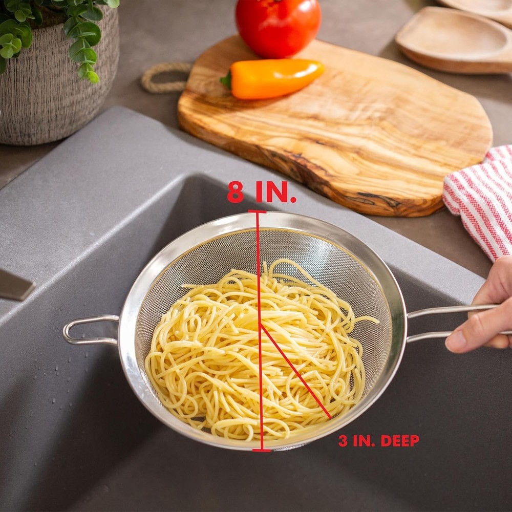 Select Mesh Strainer 8 inch diameter Stainless Steel