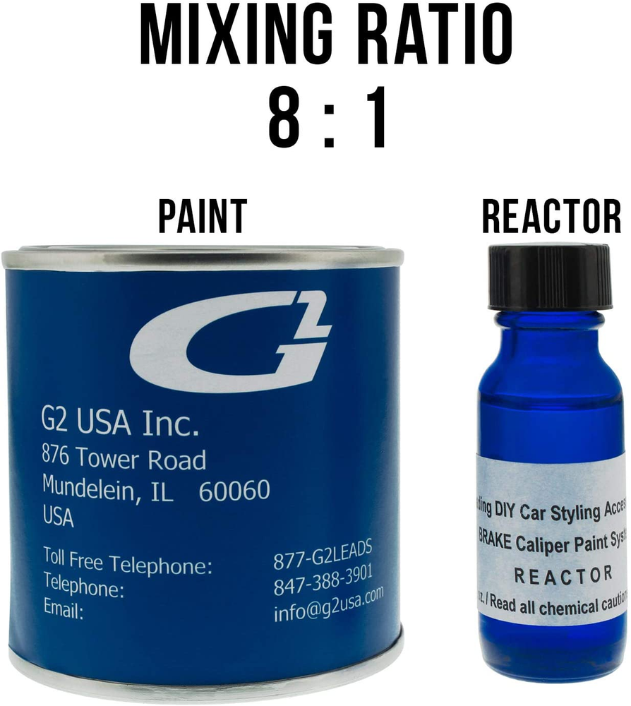 G2 High Temperature Brake Caliper Paint System Set, Lime Green