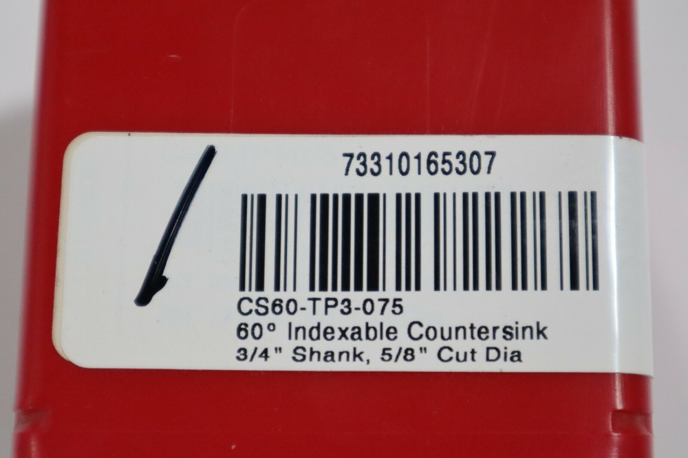 INDEXABLE 60° COUNTERSINK TOOL, 3/4" SHANK M037