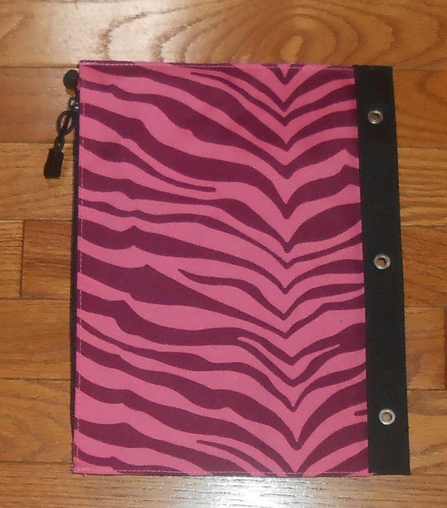 WOMEN'S OLD NAVY PINK CLOTH PRINT THREE RING NOTEBOOK INSERT
