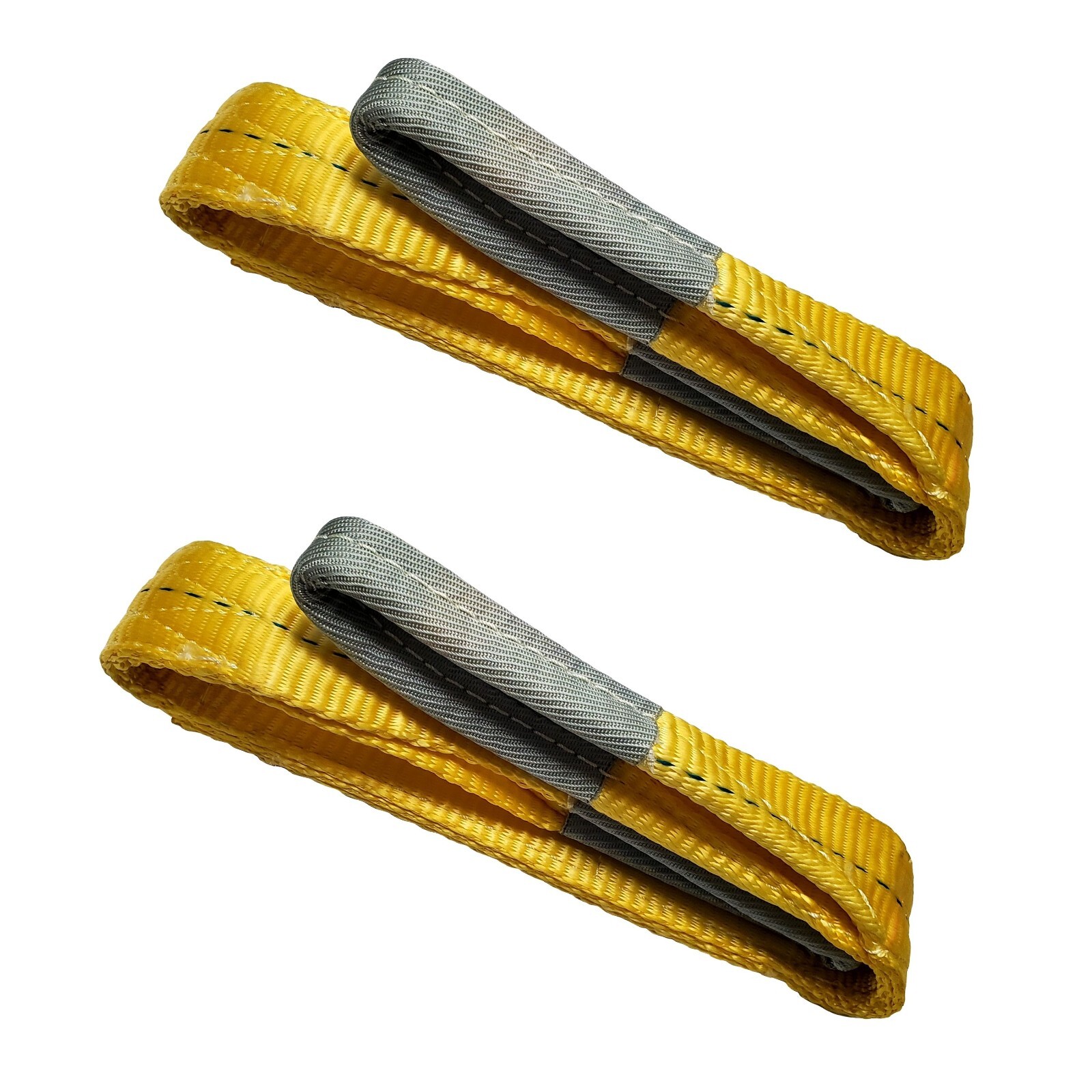 2 Pack Heavy Duty 2-Ply 2" x 6ft Polyester Web Sling Lifting Strap WLL 6200 lbs