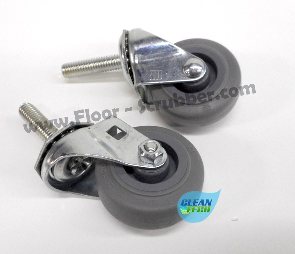 (2) Swivel Caster Assembly, Squeegee Caster Wheel 1006343