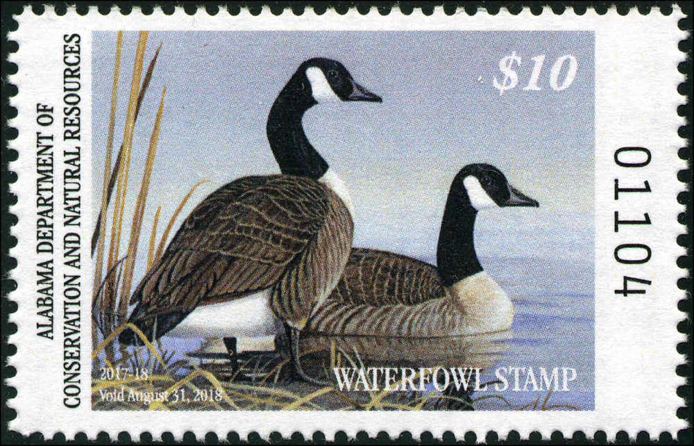 ALABAMA #39 2017 STATE DUCK CANADA GOOSE