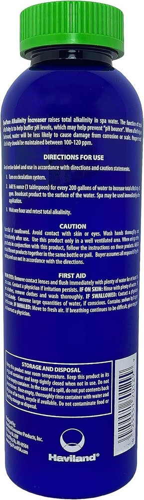 SpaPure Alkalinity Increaser 16 Oz Liquid Spa Water Balancer