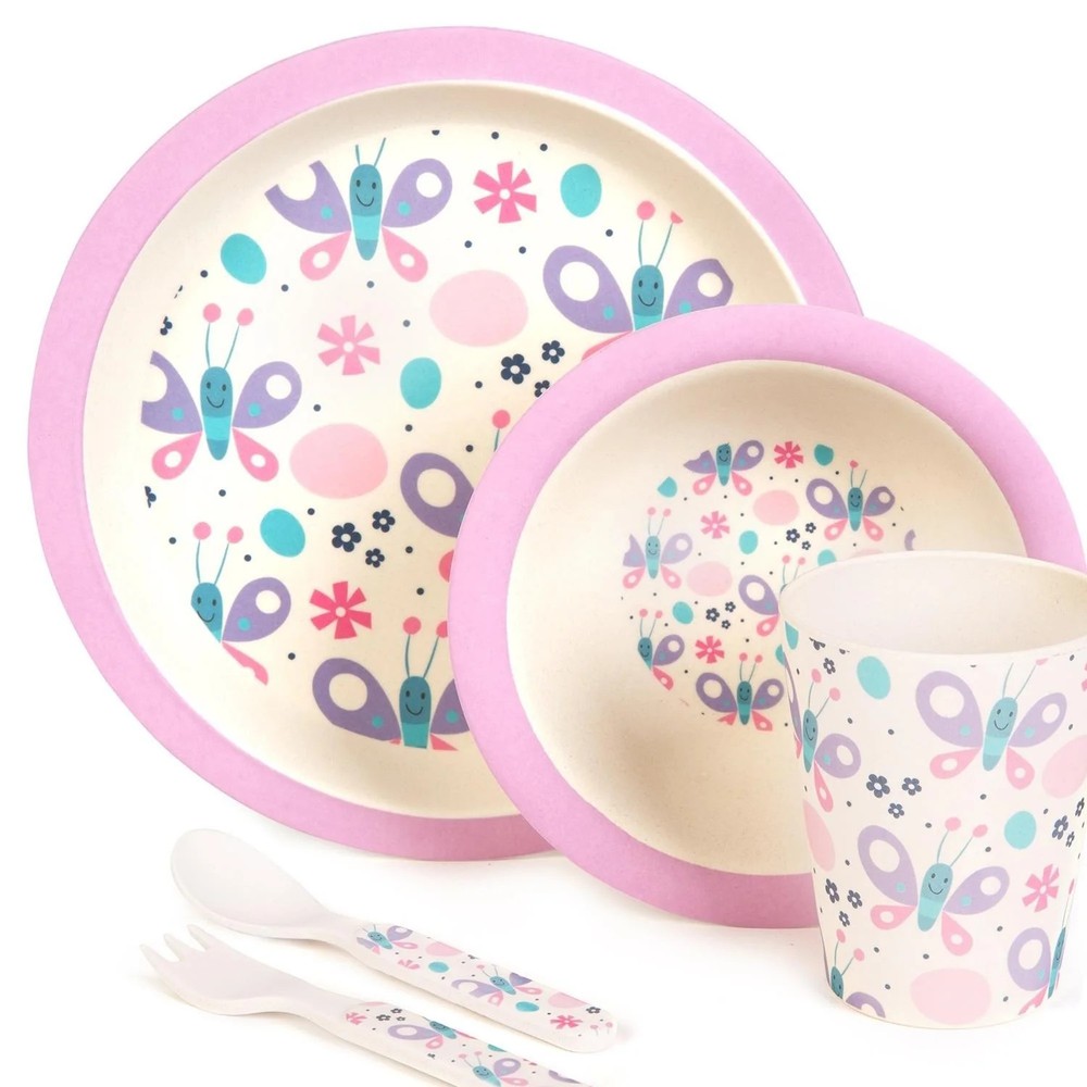 Boppi: Bamboo Dinnerware 5-Piece Set - Butterflies