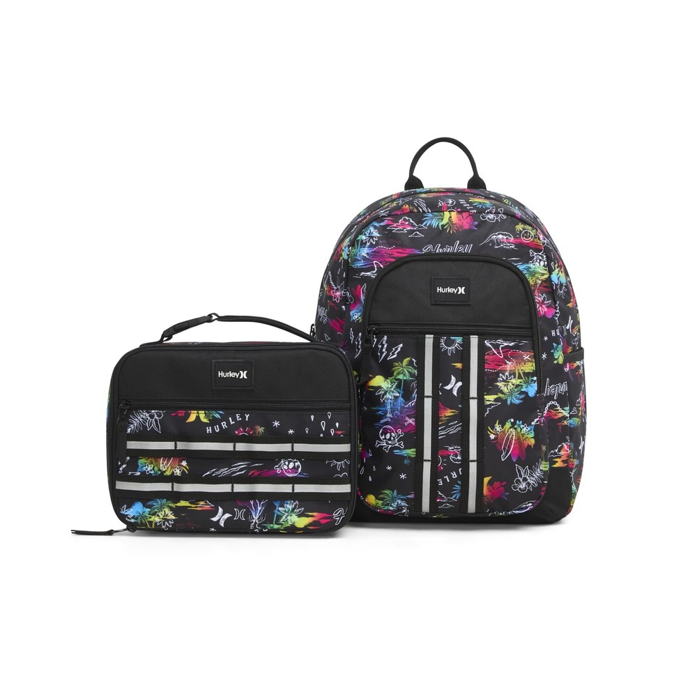 School Lunch Tote Black/Multi