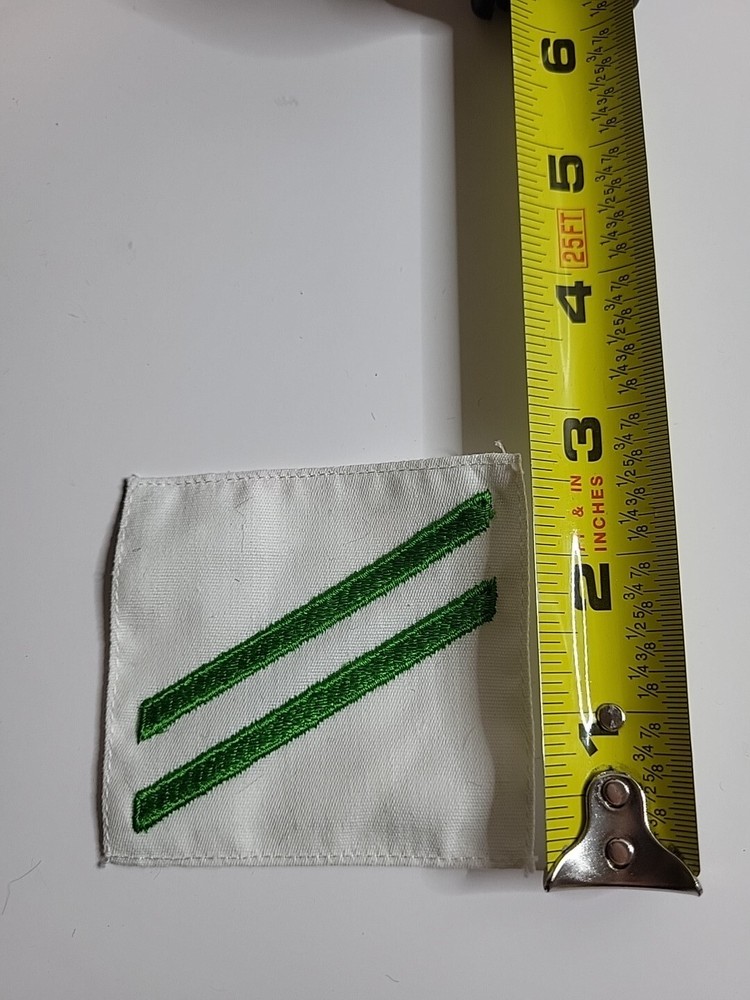 New USN US Navy Airman APPRENTICE E-2 E2 Sleeve Insignia Patch Green & White