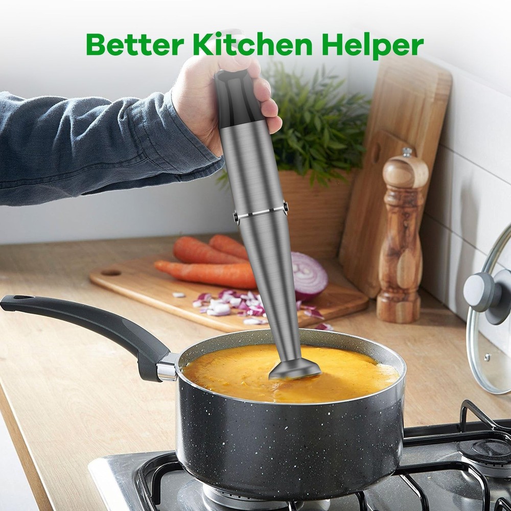 Immersion Blender Handheld Corded Hand Blenders Set 1100W, Trigger Variable S...