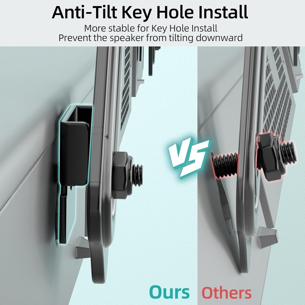 Universal Soundbar Mount Bracket with U-Shaped Padding: Secure & Adjustable