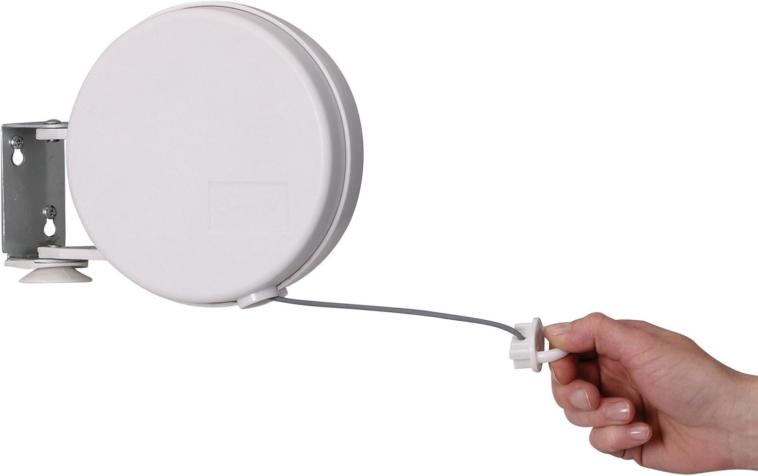 Single Line Retractable Clothesline for Hanging Laundry, 40 Feet, White