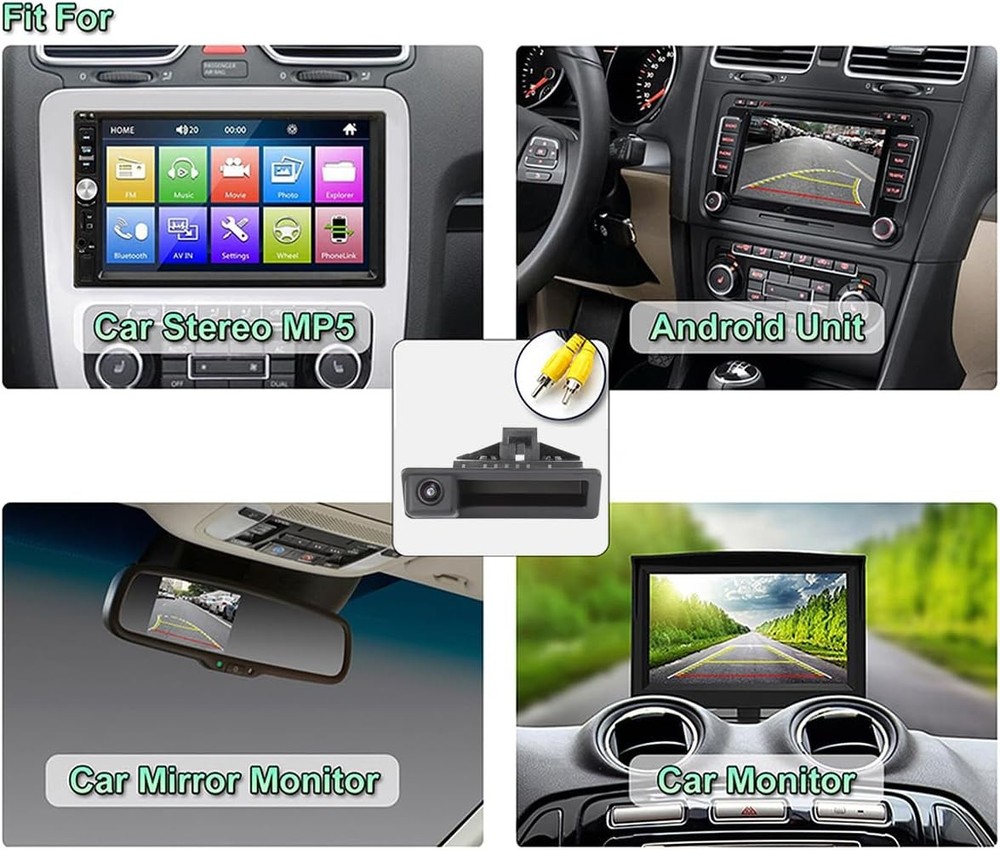 Car Reverse Camera Rear View For BMW E60 E82 E90 Trunk Handle Backup Parking Cam