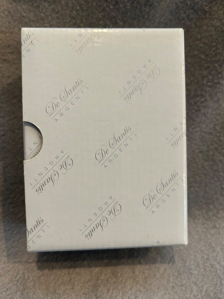 DeSantis ARGENTI (Italy) - 925 S. Silver Rosary in Filigree Box - ANGELS - Blue