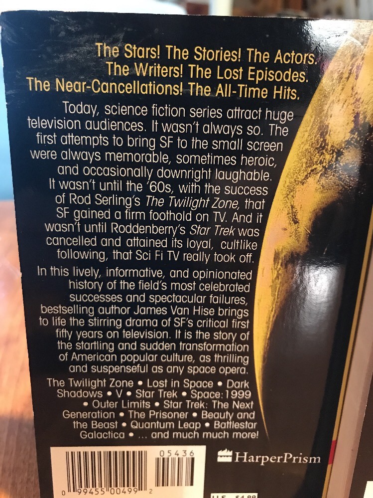 Two James Van Hise Paperbacks Unauthorized Trekkers Guide & Sci Fi TV Unread