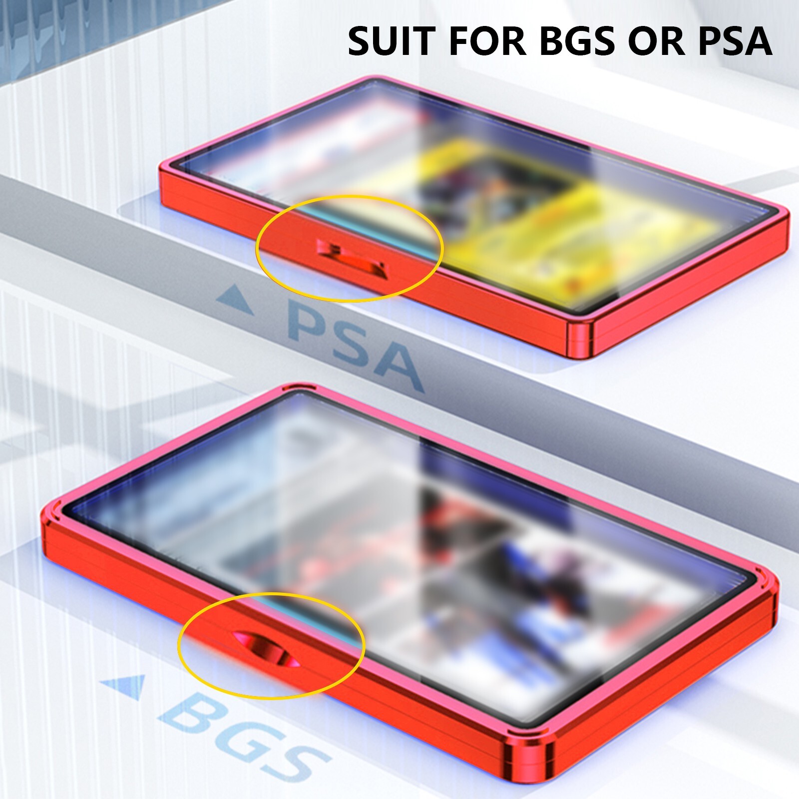 Graded Card Aluminum Slab Guard Box Bumper Metal Protector Case For PSA CGC BGS