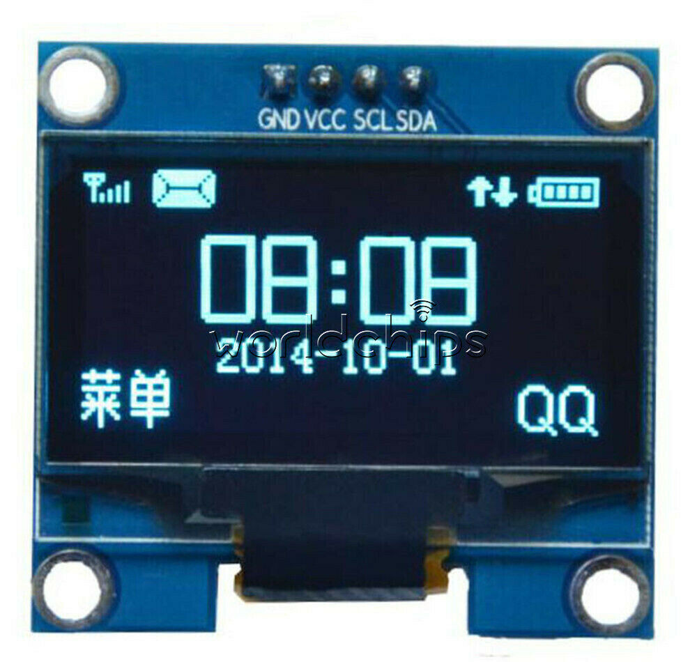 1.3" White/Blue IIC I2C Interface OLED LCD Display Module 3.3-5V For Arduino