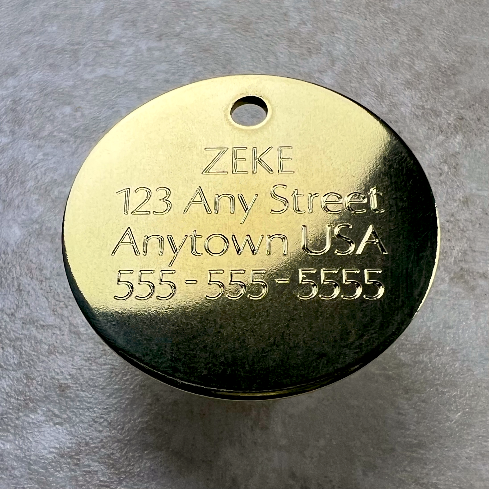 Custom Engraved Dog Tags Personalized Dog Collar Pet Tags Engraved NATURAL BRASS