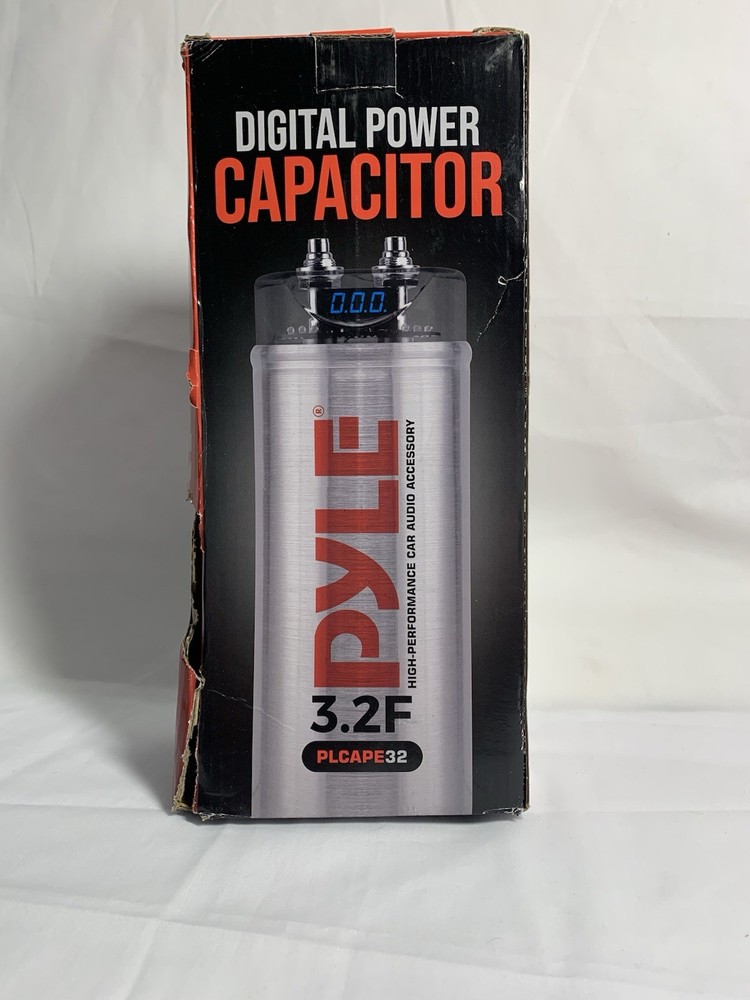 Pyle 3.2 Farad Digital Power Capacitor High Performance Car Audio Accessory