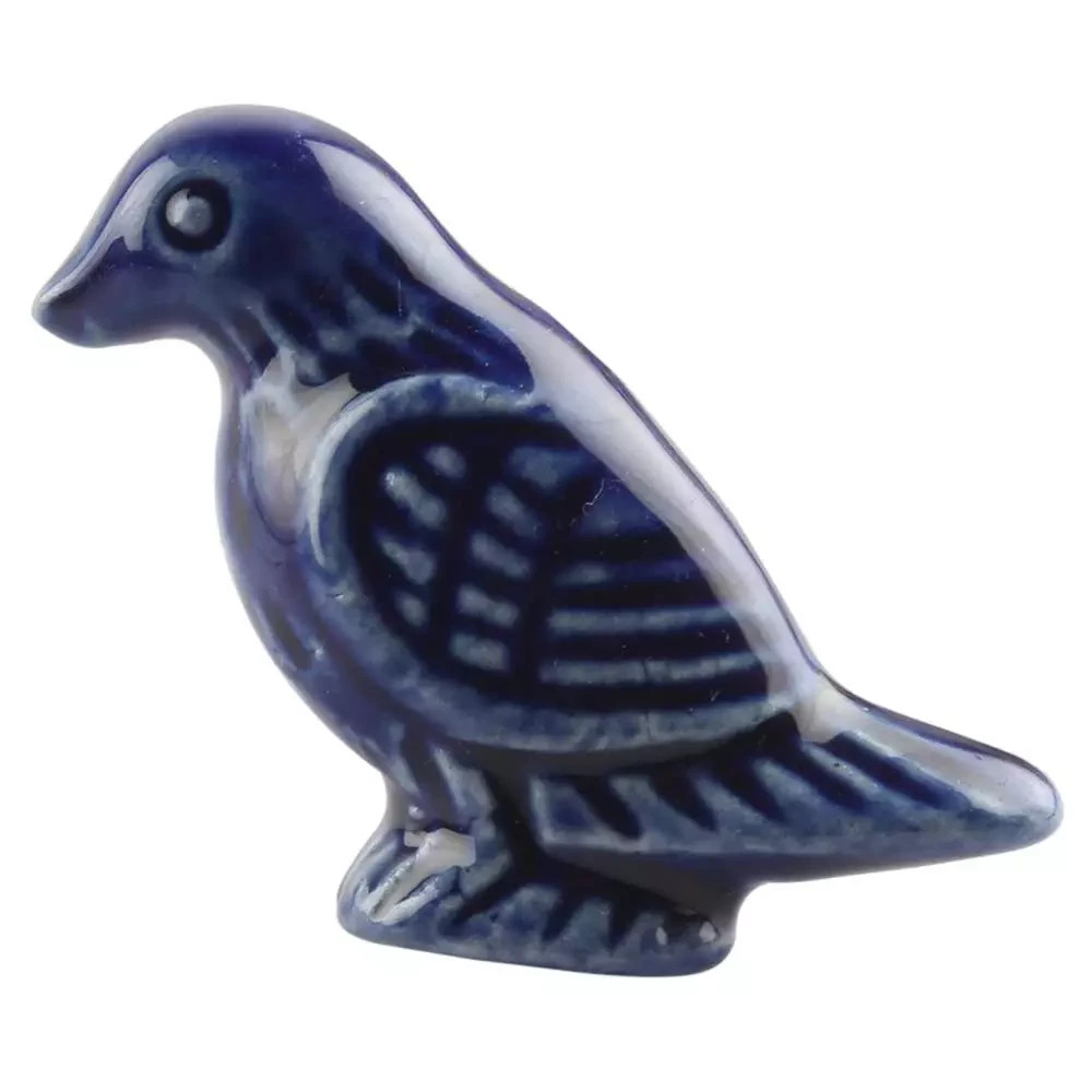 Blue Bird Ceramic Cabinet Knobs - Set of 4