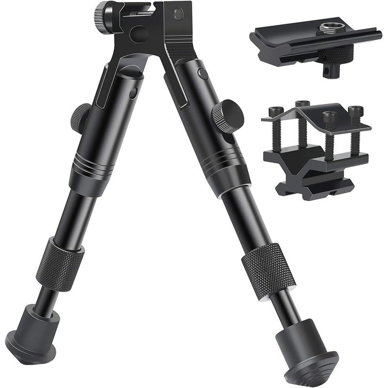 Durable Aluminum Adjustable Bipod W/ Quick Detachable Mount Spring Powered Legs