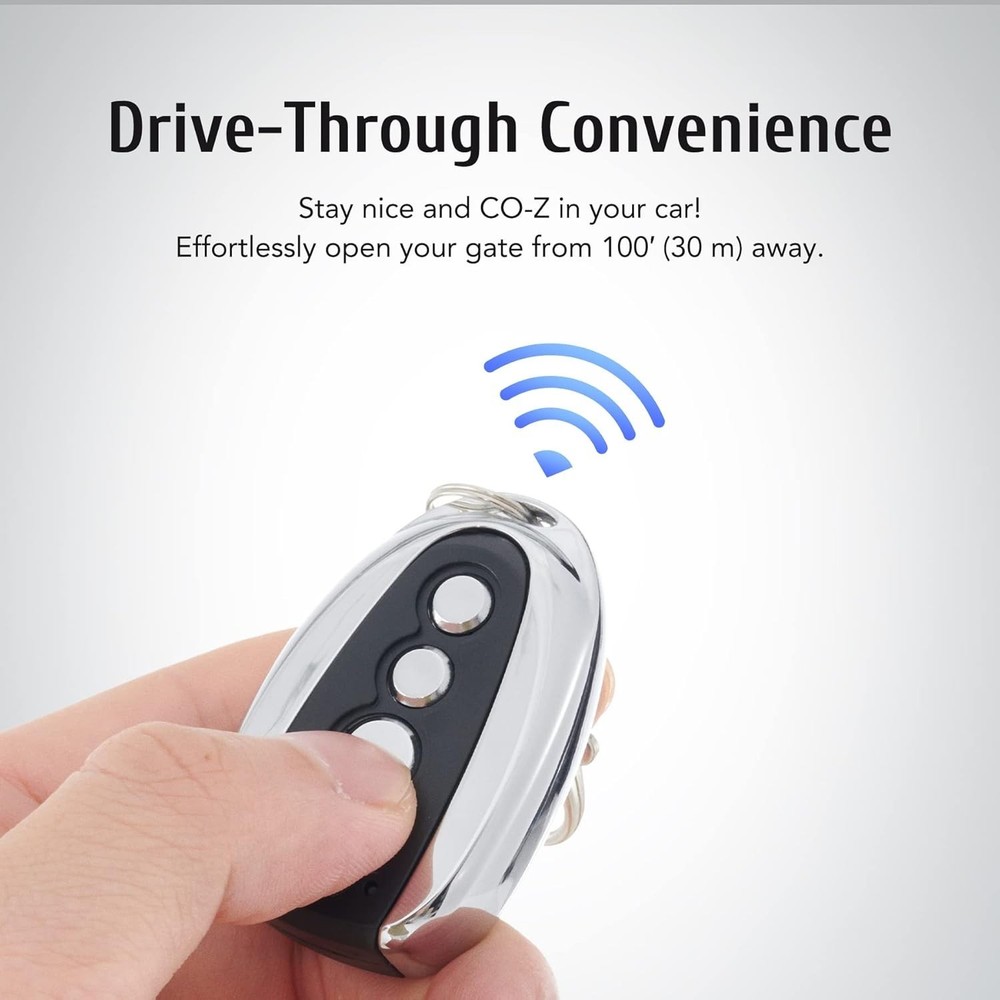 100 ft Wireless Remote Control for Smart Automatic Gate Openers with Auto Close