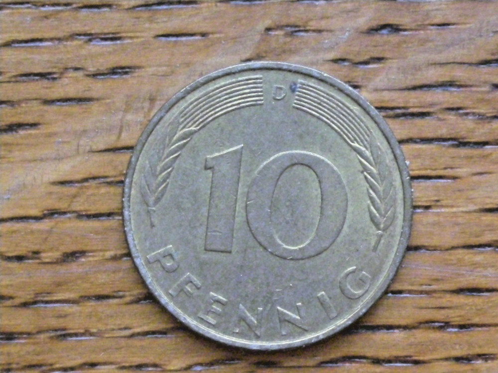 Three German coins 1950 1981 1994