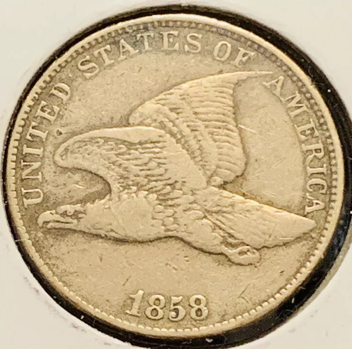 1858 LL Flying Eagle Cent Coin Penny