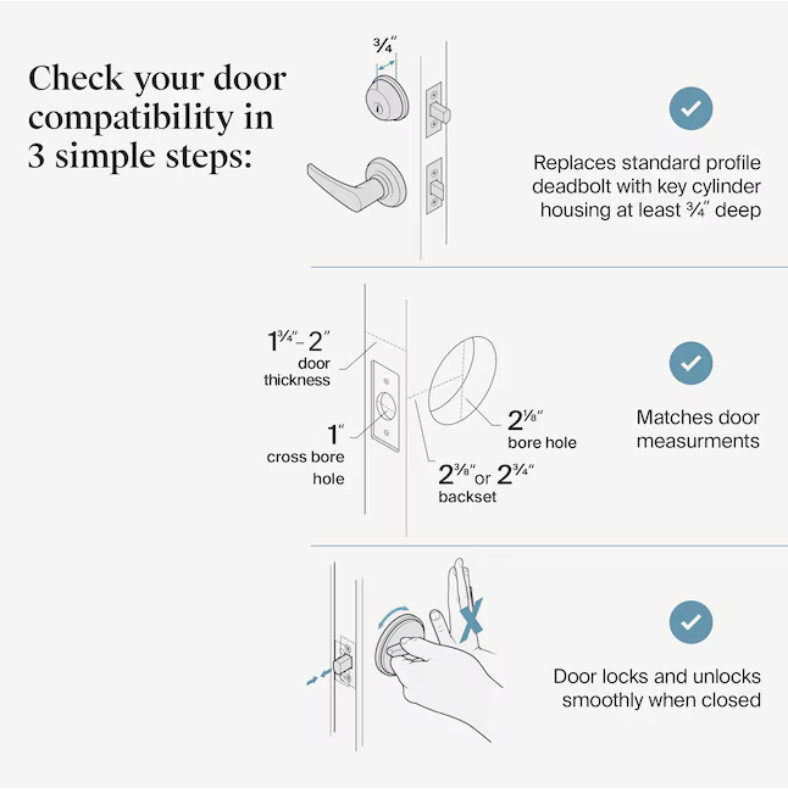 Level Lock+ Smart Lock Matte Black Smart Bluetooth Electronic Deadbolt Lock