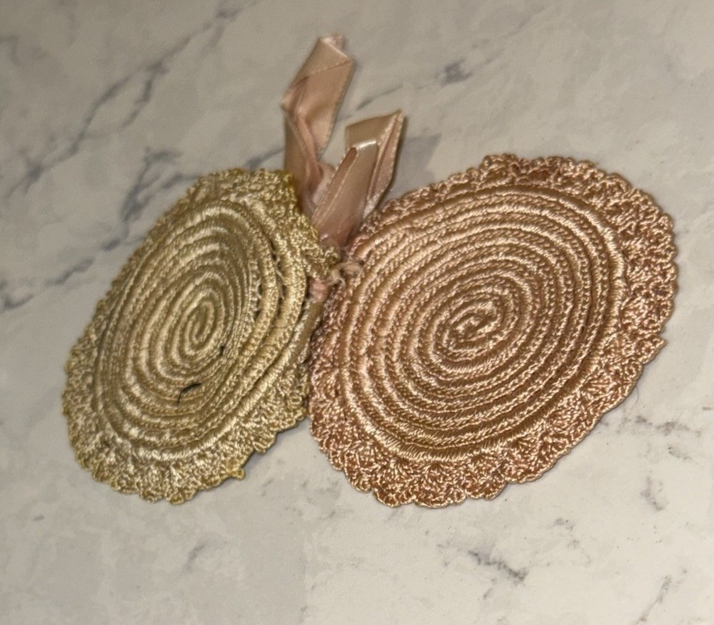 Victorian Silk Needle Case Doyley Sewing Pin Disk Pillows
