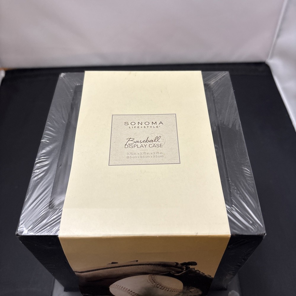 SonomaBaseball Display Case 3.75" X 3.75" X 3.75" Solid Black Frame New Sealed