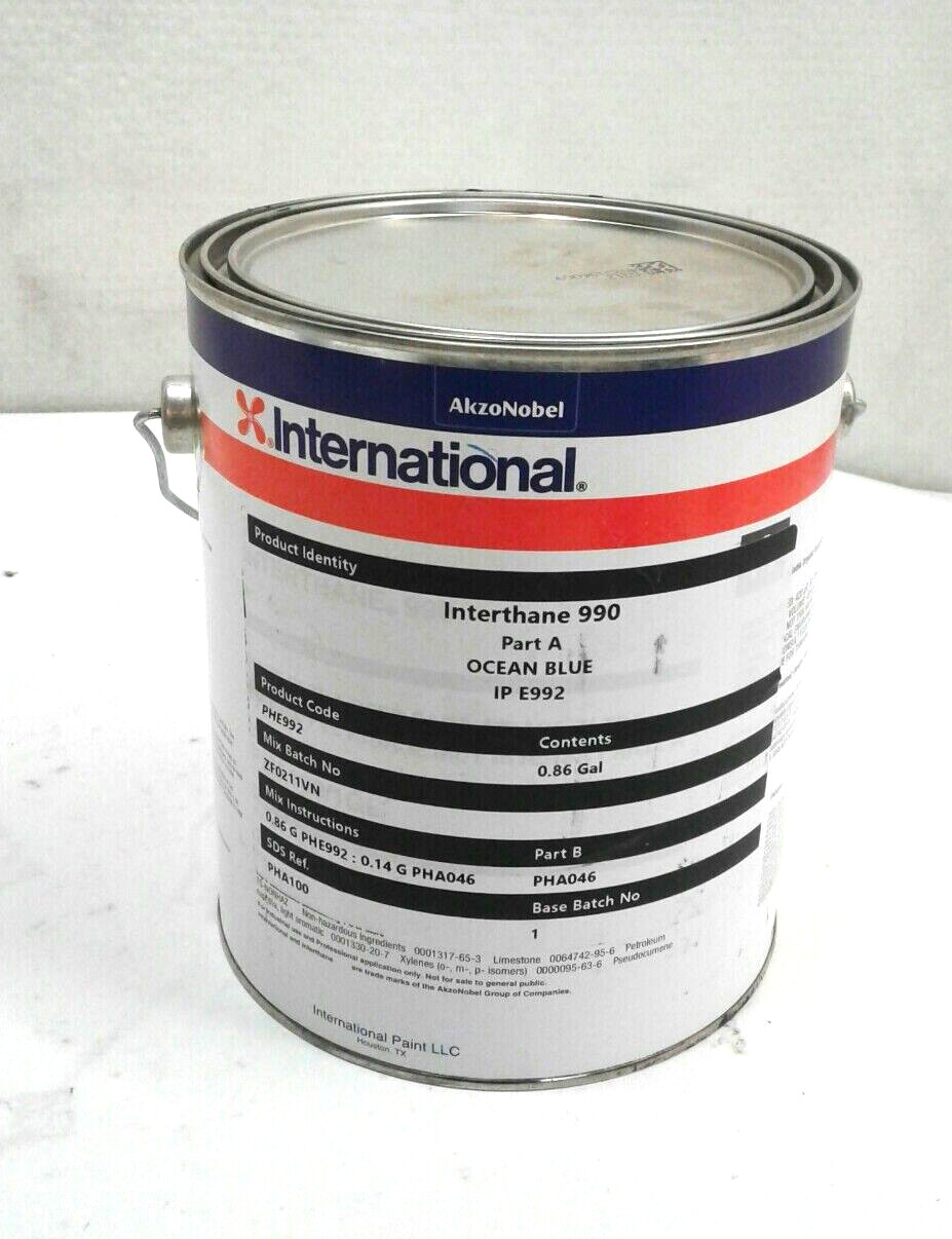 AknoNobel International PHE992 Interthane 990 Part A Ocean Blue IP E992 0.86 Gal
