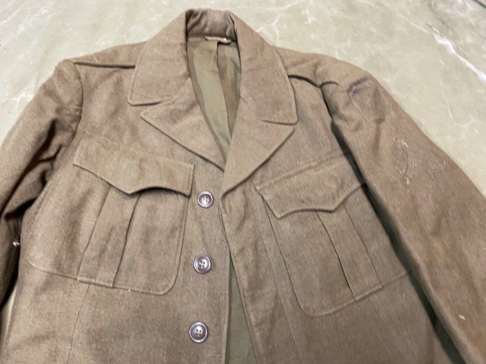 ORIGINAL WWII US ARMY EM NCO M1944 CLASS A IKE JACKET- MEDIUM LONG, 38L