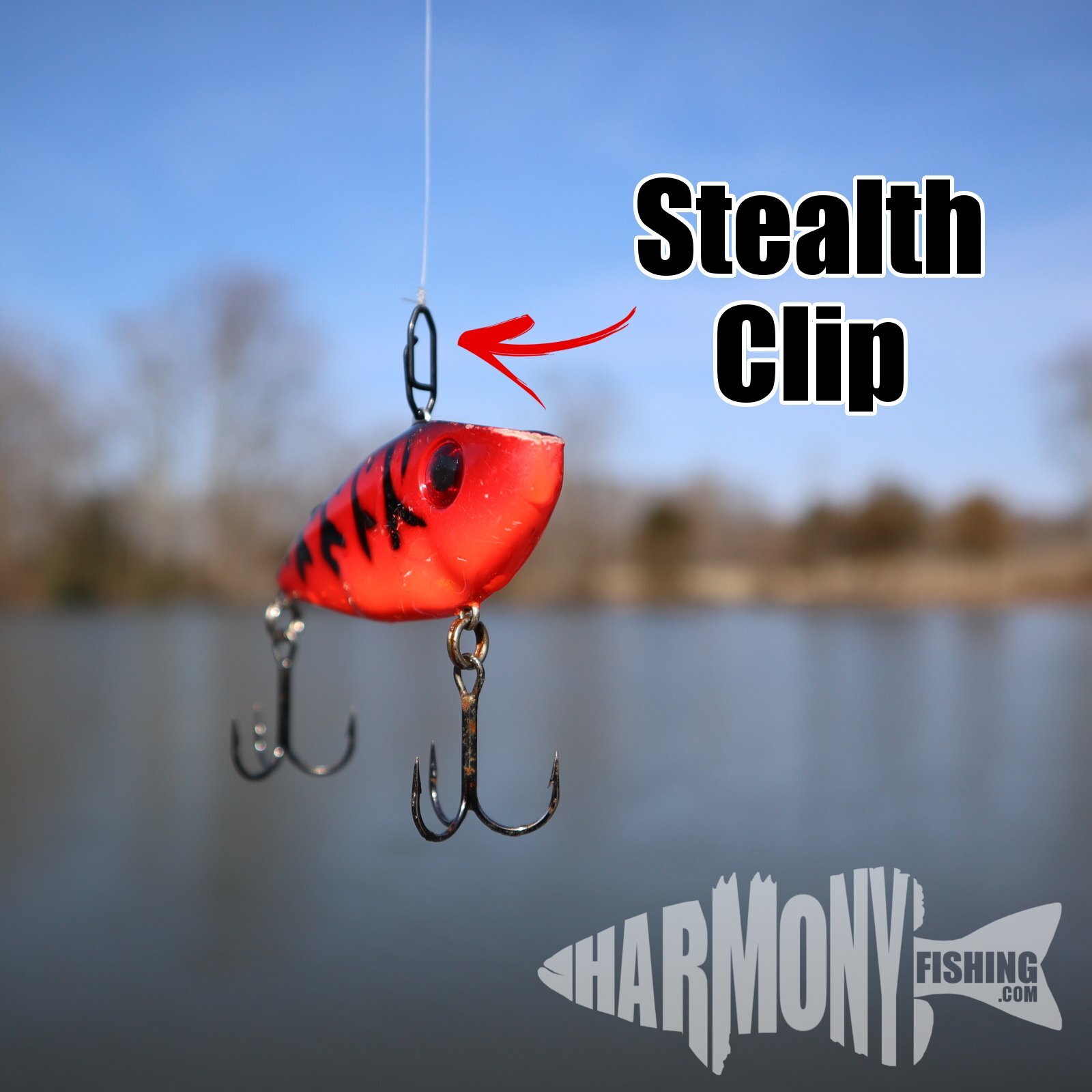 Harmony Fishing Stealth Clips (25 Pack) [Black Stainless] Quick Snaps For Lures
