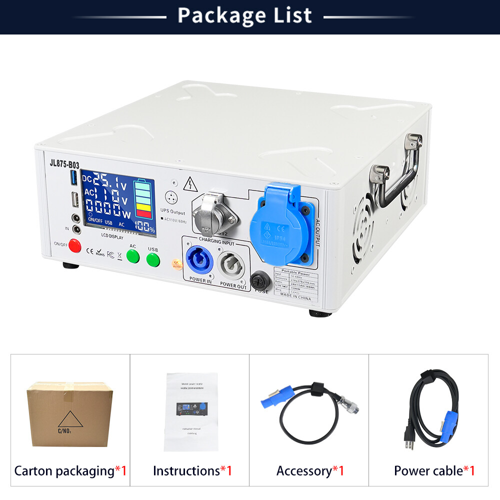 White 1500W Mobile Powered Base Cold Spark Machine Stage DJ Light Battery Pack