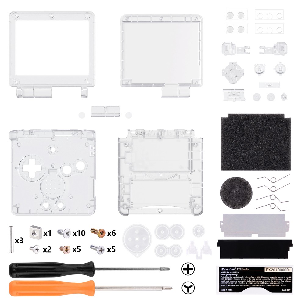 IPS Upgraded GBA SP Replacement Housing Shell Buttons for Game Boy Advance SP